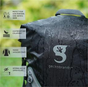 img 1 attached to 🎒 Geckobrands Waterproof Lightweight Backpack: Hunter Green/White - Stay Dry and Stylish on Every Adventure!