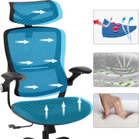 img 1 attached to 🪑 Chairoyal Ergonomic Office Chair with Adjustable Lumbar Support, Mid-Back Mesh Computer Chair and Rolling Stool