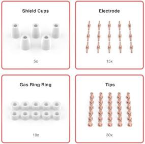 img 1 attached to High-quality YESWELDER 60 Pcs Plasma Cutting Consumables for Cut40 50 Torch PT31 LG40 Plasma Cutter