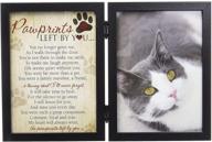 🐾 pawprints pet memorial frame: 5x7 frame for cats with 'pawprints left by you' poem - a heartfelt tribute for your beloved feline companion logo