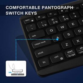 img 2 attached to Rechargeable Wireless Bluetooth Keyboard with 7-Color Backlit for iPad, iPhone/iPad 9.7/ iPad Pro/New iPad 2018/iPad Air, Samsung Android Tablets, and Windows - Portable Multi-Device Keyboard