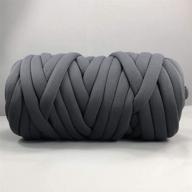 🧶 braid cotton yarn super large for arm knitting diy handmade dark gray blankets & pet beds - machine washable (4.4lb) logo