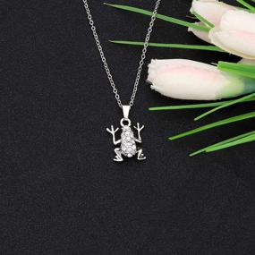 img 3 attached to 🐸 Cute Frog Pendant Necklace: Animal Jewelry Gift for Frog-Loving Women and Girls