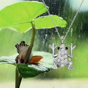 img 2 attached to 🐸 Cute Frog Pendant Necklace: Animal Jewelry Gift for Frog-Loving Women and Girls