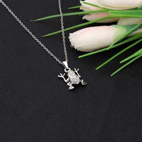 img 1 attached to 🐸 Cute Frog Pendant Necklace: Animal Jewelry Gift for Frog-Loving Women and Girls