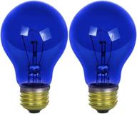 🔵 sunlite 25a/tb/cd2 incandescent 25-watt medium base a19 colored bulb - transparent blue (2-pack) logo