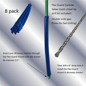 img 3 attached to 🔧 Keyfit Tools Flex Guard Driveway Marker Mount (8 Pack) & Drill Bit Reinforced Protective Sleeve - The Ultimate Solution for Setting Driveway Plow Poles, Reflectors, and Curb Stakes