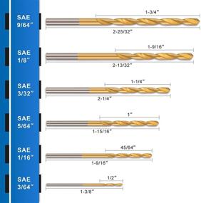 img 3 attached to 🛠️ Комплект сверл из титана COMOWARE: усовершенствованные режущие инструменты для оптимальной производительности.