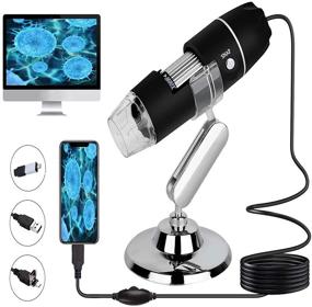 img 1 attached to 🔍 XVZ 2 in 1 USB Digital Microscope, 50X to 1600x Magnifier, Mini Pocket Handheld Microscope Camera with Light, Compatible with Windows 7/8/10, Mac, and Android