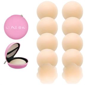 img 4 attached to QUXIANG Reusable Adhesive Silicone Nippleless Women's Clothing