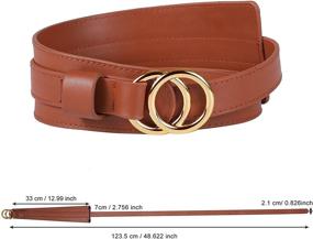 img 2 attached to 👗 WELROG Women's Leather Dress Belt - Classic PU Waist Belt for Fashion, Dresses, and Jeans