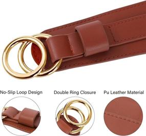 img 1 attached to 👗 WELROG Women's Leather Dress Belt - Classic PU Waist Belt for Fashion, Dresses, and Jeans