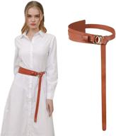 👗 welrog women's leather dress belt - classic pu waist belt for fashion, dresses, and jeans logo