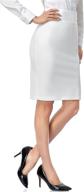 👗 stretchy business waist black pinstripe skirt for women's clothing logo