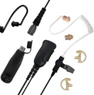 sheepdog quick disconnect police lapel mic for motorola apx radios (6000, 7000, 8000, 4000) - law enforcement earpiece headset logo