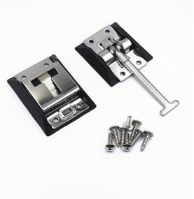 img 4 attached to Convenient RV Trailer T-Style Entry Door Holder Catch with Stainless Steel Screws: Premium Stainless Steel Exterior Door Hold Hook & Keeper Hardware Bracket with Case for RV Trailer Camper