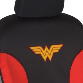 img 1 attached to BDK DC Comics Wonder Woman Car Seat Covers – Waterproof Front Pair Gray Black Fit Cover for Car SUV Van Truck – Side Airbag Safe Protection (WBSC1911)