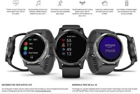 img 1 attached to 📱 Enhanced Garmin vívoactive 4 GPS Smartwatch: Lightweight, Waterproof, Phone-Free Music, Built-in Sports APPs, Smart Notifications, Advanced Sleep Monitoring, Ghost Manta Silicon Brand