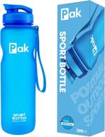 32 oz measured water bottle - bpa free, ideal for gym, workouts, and hydration logo