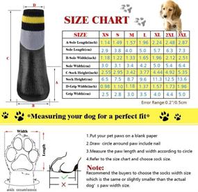 img 3 attached to 🐾 Waterproof Dog Shoes Boots Socks with Straps for Small Medium Large Dogs - Non-Slip Paw Protectors (XXL, Black & Gray)