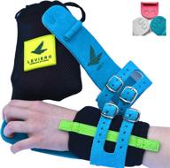 leviero gymnastics hand grips with buckle - wrist bands and bag included - ideal grips for girls uneven bars логотип