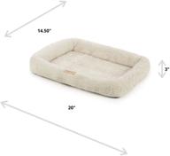 🐶 luxurious and plush luxulounger crate mat: ultra-soft cushioned dog bed with durable bolstered cream design, ideal for small dogs logo