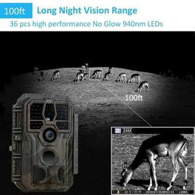 img 1 attached to 📷 GardePro E5S Trail Camera - 32MP 1296P Game Camera with 100ft Night Vision, Ultra Fast 0.1S Motion Activation, Waterproof (Camo)