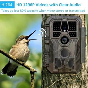 img 2 attached to 📷 GardePro E5S Trail Camera - 32MP 1296P Game Camera with 100ft Night Vision, Ultra Fast 0.1S Motion Activation, Waterproof (Camo)