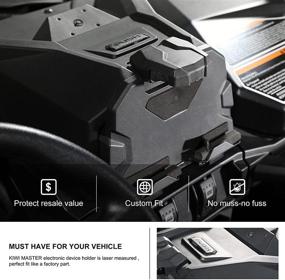 img 3 attached to 📱 KIWI MASTER Подставка для электронных устройств для Can Am Maverick: эффективный органайзер хранения, совместимый с 2019-2021 Sport/Trail/Commander