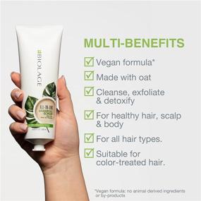 img 2 attached to Biolage All-In-One Multi-Benefit Shampoo Scrub: Cleanses, Detoxifies, & Gently Exfoliates Scalp for All Hair Types - Vegan!