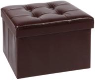 storage ottoman foldable footrest bedroom logo