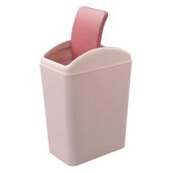 🗑️ kekow 4.5 gallon swing lid pink plastic trash can - convenient small waste bin logo