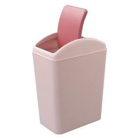 img 4 attached to 🗑️ Kekow 4.5 Gallon Swing Lid Pink Plastic Trash Can - Convenient Small Waste Bin