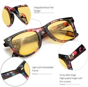img 2 attached to 🚗 Myiaur Night-Driving Glasses: Polarized HD Yellow Driving Glasses for Women, Enhance Night Vision & Reduce Glare While Driving