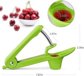 img 1 attached to Green Cherry Pit Remover Tool - Heavy-Duty Cherry Pitter for Jam and Olive Pit Removal