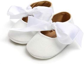 img 2 attached to Tutoo Princess Newborn Walker Shoes for Infant Girls - Flats