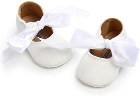 img 1 attached to Tutoo Princess Newborn Walker Shoes for Infant Girls - Flats