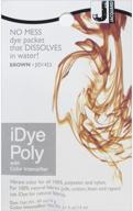 🎨 transform synthetic fibers with jacquard idye poly in brown - excellent fabric dye for polyester & more! logo