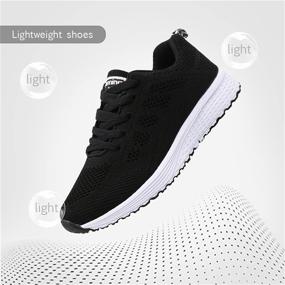 img 3 attached to 👟 Lightweight and Comfortable Women's Running Shoes - Breathable Mesh, Ideal for Sports, Jogging, Casual Walking, or Athletic Gym Activities, Fashion Sneakers