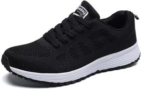 img 4 attached to 👟 Lightweight and Comfortable Women's Running Shoes - Breathable Mesh, Ideal for Sports, Jogging, Casual Walking, or Athletic Gym Activities, Fashion Sneakers