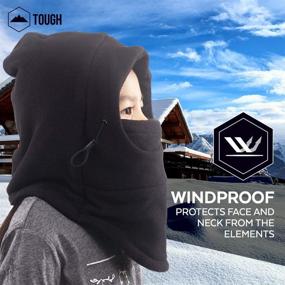 img 2 attached to Winter Ninja Balaclava Ski Mask for Toddlers - Cozy Cold Weather Snow Hat & Neck Warmer for Boys & Girls