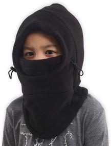 img 4 attached to Winter Ninja Balaclava Ski Mask for Toddlers - Cozy Cold Weather Snow Hat & Neck Warmer for Boys & Girls