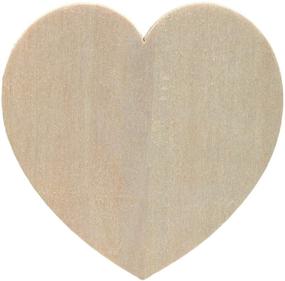 img 1 attached to 🎨 Unfinished Wood Heart Cutout Shapes for Creative Hobbies - 3.5 Inch Wide, Pack of 12, Ready to Paint or Decorate