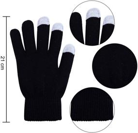 img 3 attached to 🧤 Cooraby Winter Touchscreen Stretchy Texting Gloves