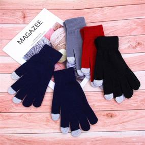 img 1 attached to 🧤 Cooraby Winter Touchscreen Stretchy Texting Gloves