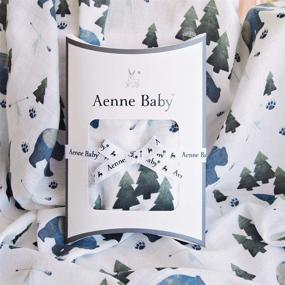 img 3 attached to 🐻 Aenne Baby Muslin Swaddle Blanket - Tribal Bear Woodland - Gender Neutral 47x47 inch - 1 Pack - Nursing Cover, Wrap - Suitable for Girls and Boys