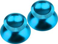 🎮 gam3gear aluminum custom metal thumbsticks analog bullet button replacement for ps4 dualshock 4 controllers - light blue spare parts & accessories logo