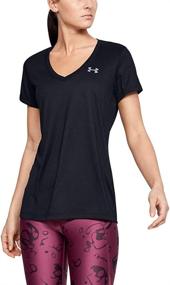 img 4 attached to 👚 Solid V-Neck Tech Short Sleeve for Women - Under Armour