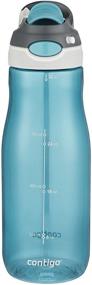 img 4 attached to 💧 Contigo AUTOSPOUT Damen Chug Water Bottle, 32 oz, Scuba - Stay Hydrated On-The-Go with this Stylish & Convenient Reusable Water Bottle