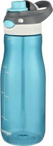 img 2 attached to 💧 Contigo AUTOSPOUT Damen Chug Water Bottle, 32 oz, Scuba - Stay Hydrated On-The-Go with this Stylish & Convenient Reusable Water Bottle